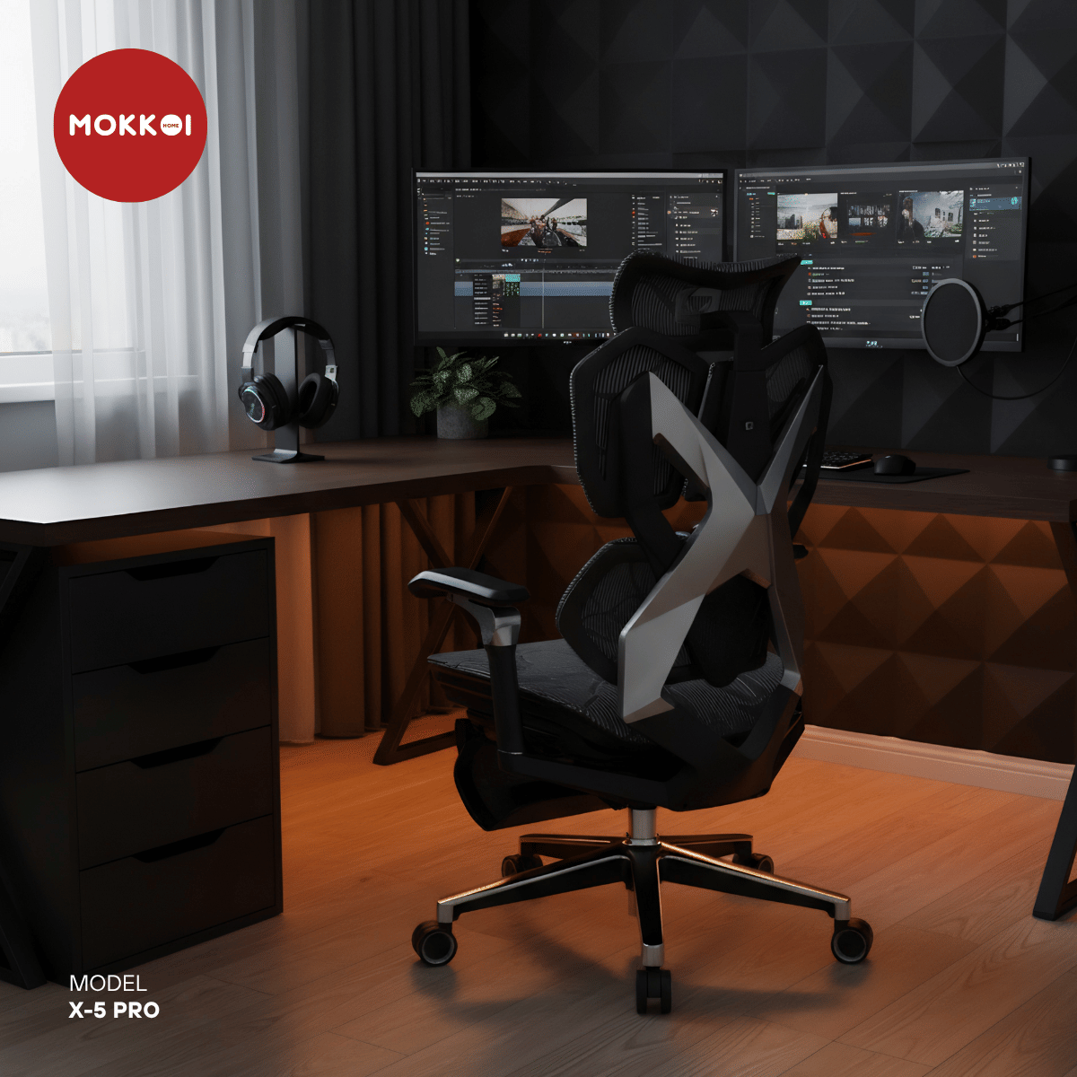 เก้าอี้เพื่อสุขภาพ MOKKOI HOME รุ่น X-5 PRO สีดำ ปรับความลึกเบาะได้_7